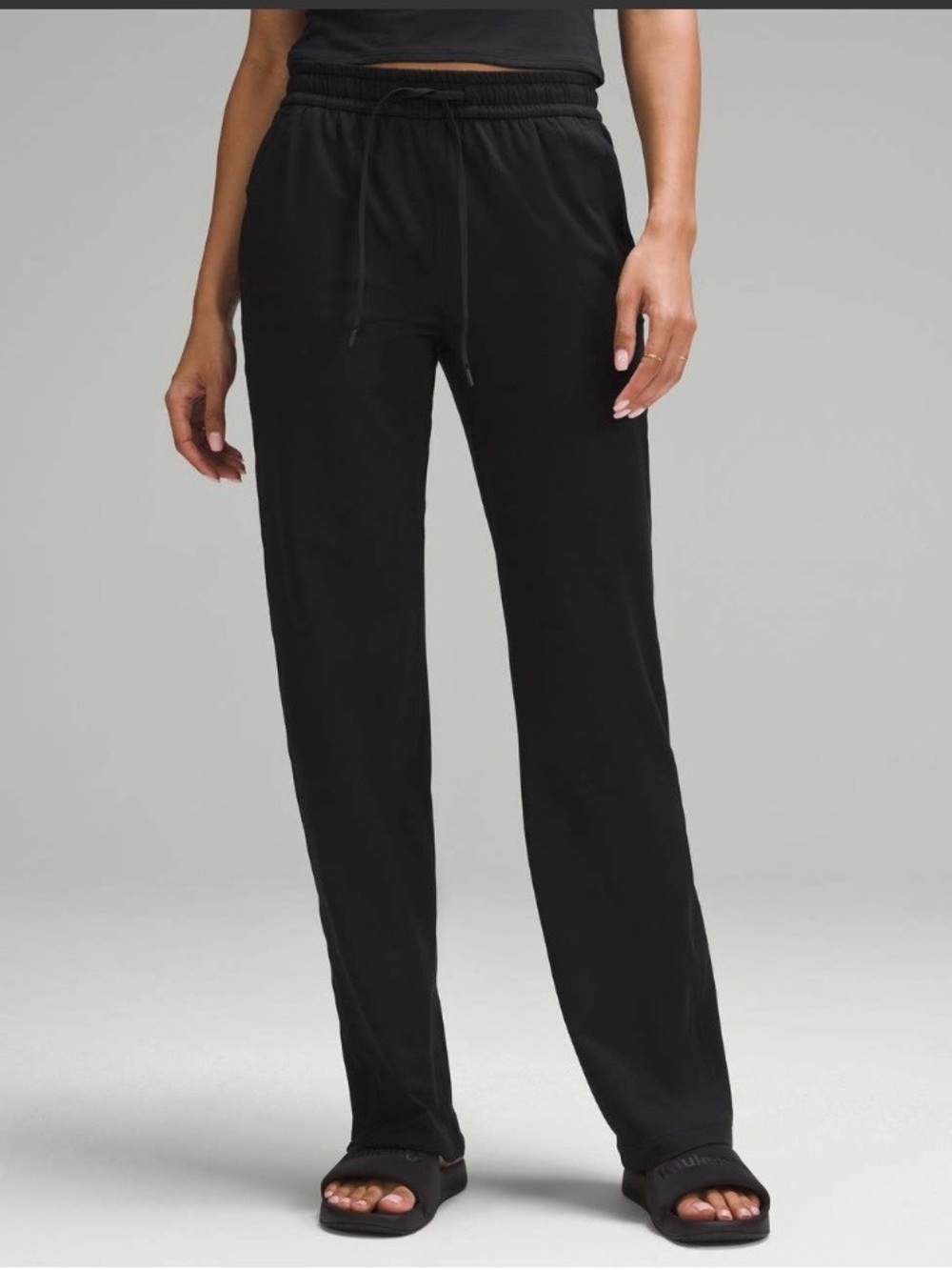 Lululemon Soft Jersey Straight-Leg Mid-Rise Pant - Black